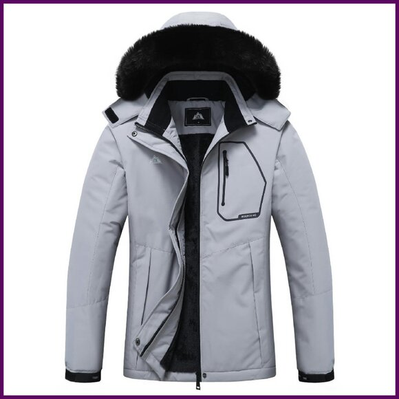 Insulated Waterproof Ski Jacket Women's Winter Coat Detachable Hood